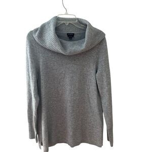 Talbots Cowl-neck Oversized Cashmere Sweater Blue Large